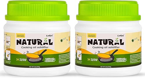 Miniatura 7 de LaSyL Polvo solidificador para aceite de cocina, natural, endurece hasta 2.25 galones sin suciedad, 100% a base de plantas, para eliminación,