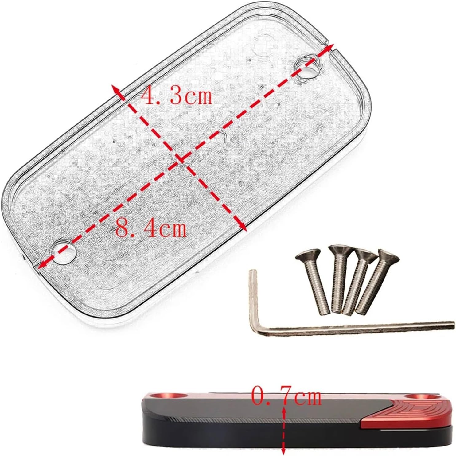 Compatible with CBR1100XX 1997 1998 1999 2000 2001 2002 2003 2004 Motorcycle Front Brake Master Cylinder Fluid Reservoir Cover Oil Cap Motorcycle Styling(1 Piece Titanium)