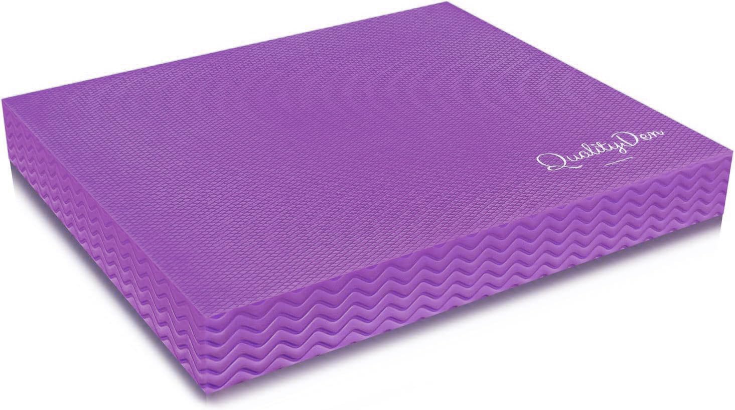 Quality Den Balance Pad, schiuma morbida antiscivolo, cuscino di equilibrio per stabilità e coordinazione – aiuta a rafforzare i muscoli profondi – Include manuale di esercizi elettronici