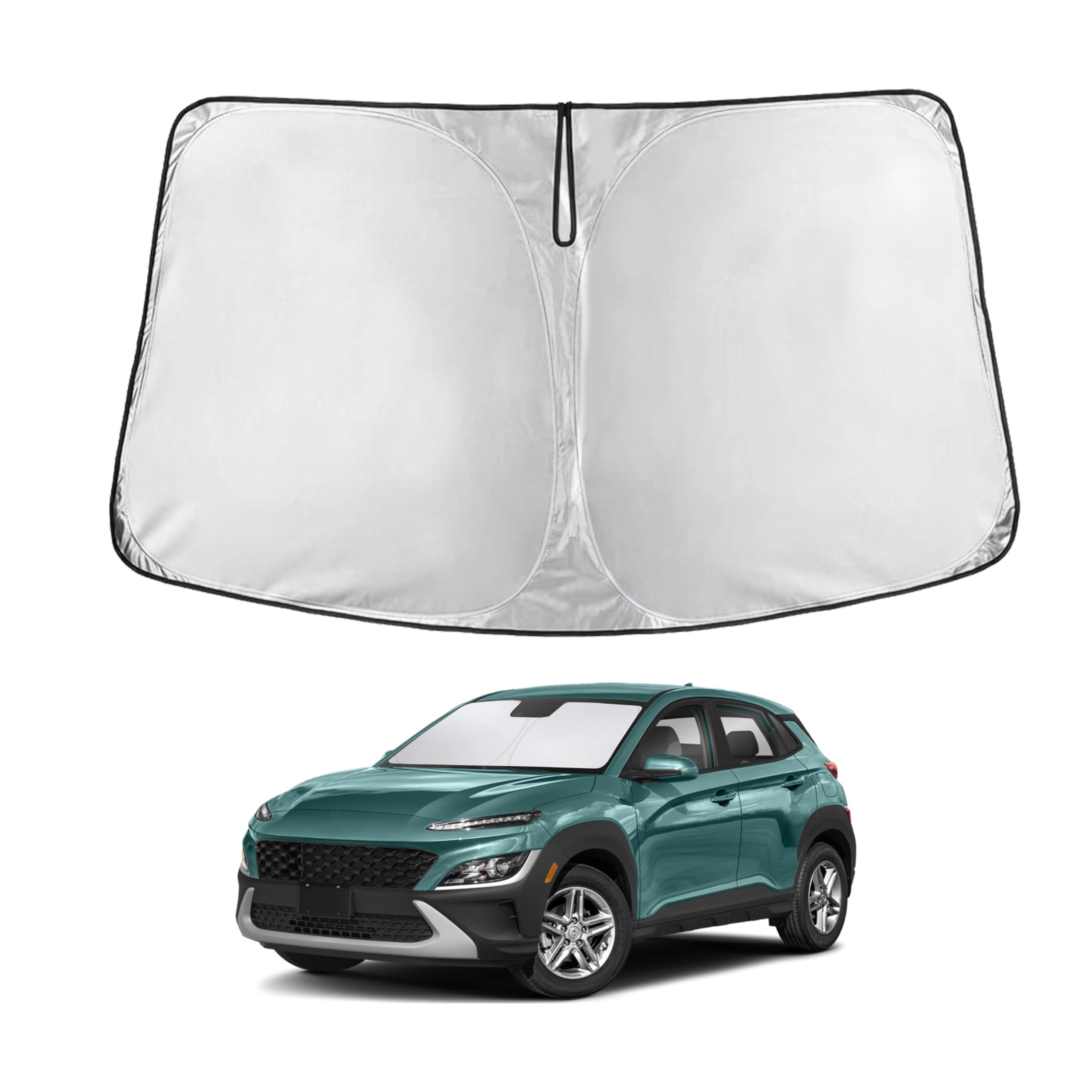 EcoNour Windshield Sunshade Compatible for Hyundai Kona 2018-2021 2022 2023