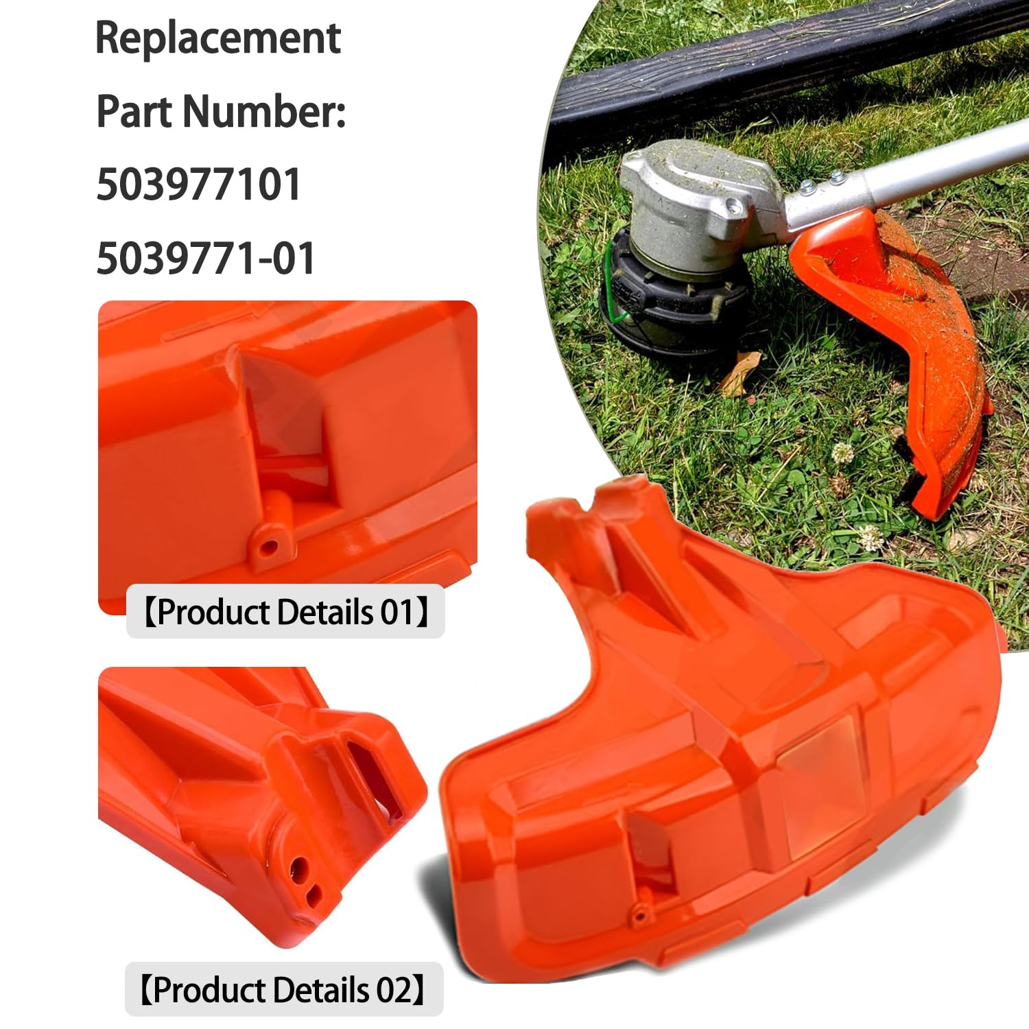 Piezas de repuesto, protector de desechos y kit de protector de recortadora para recortadora de línea 223L 322L 323L 324LX 325LXT 326L (OEM: 588543701, 503977101)