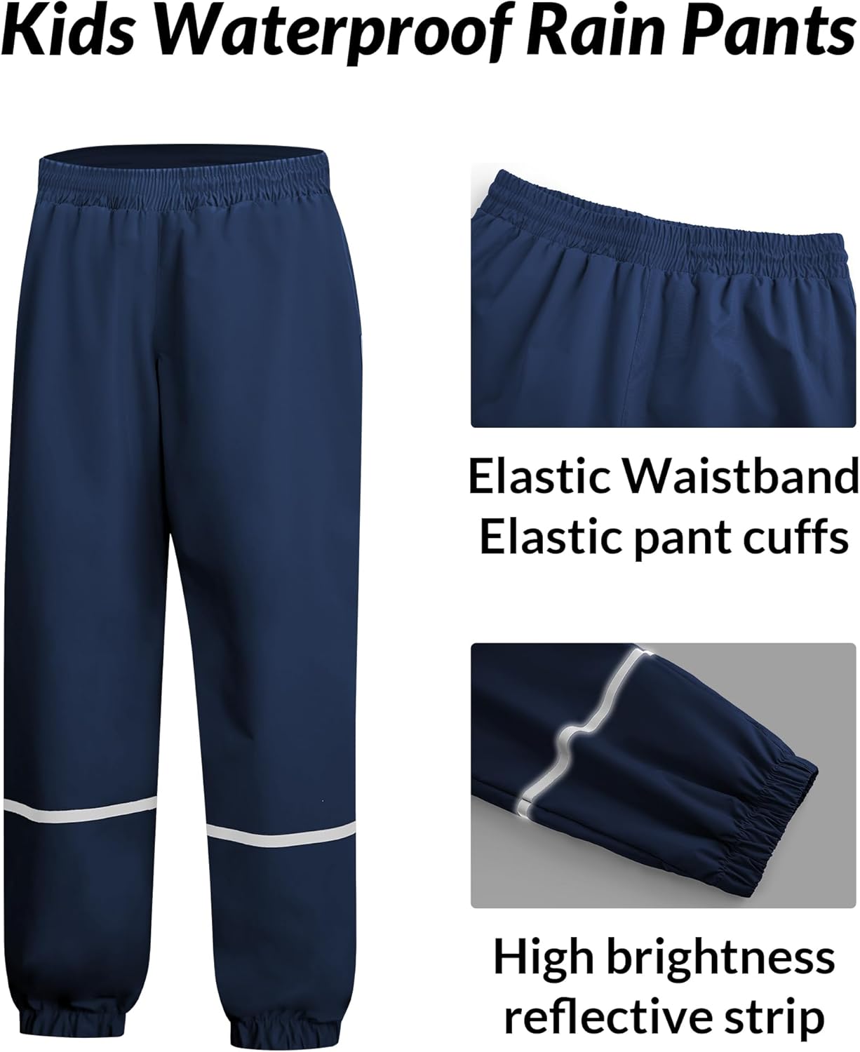 Kids Rain Suit Boys Girls Waterproof Lightweight Raincoat and Pant Rain Gear for Camping Hiking