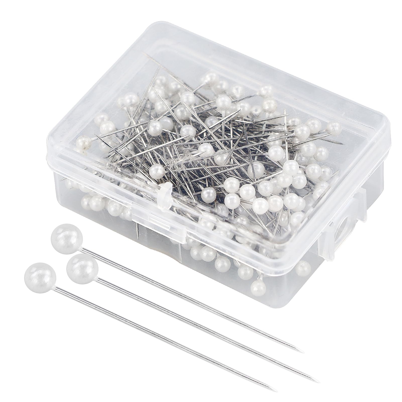 AIEX 100 Spilli Da Cucito Dritti Con Testa A Sfera In Plastica Dorata, Lunghezza 4 Cm, Per Sartoria, Trapuntatura, Gioielli Fai Da Te, Con Scatola - 5
