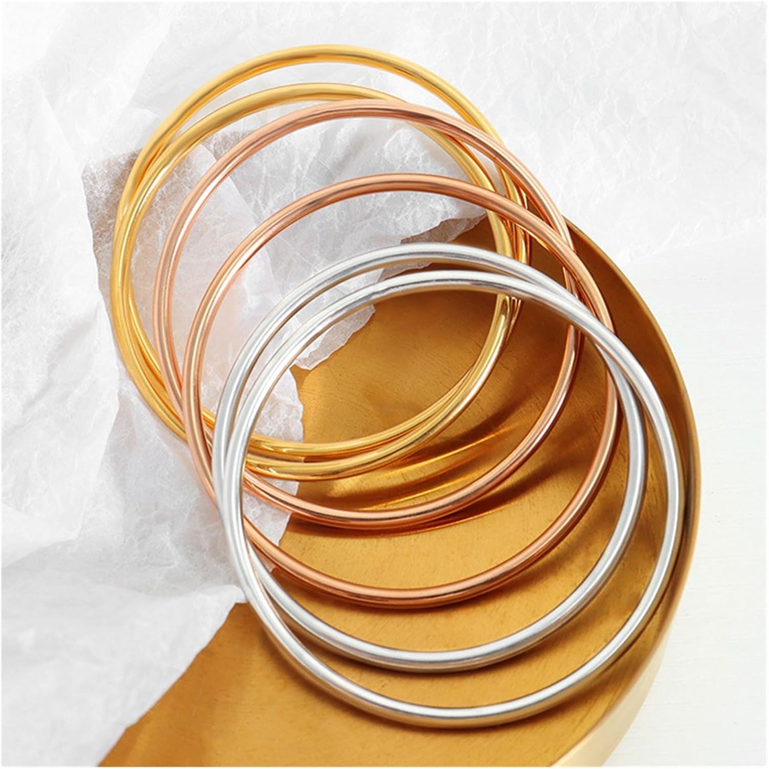 ミニマリスト ステンレススチール 薄型ブレスレット バングル レディース 防水 防錆 レディース ハンドブレスレット バングル 1個