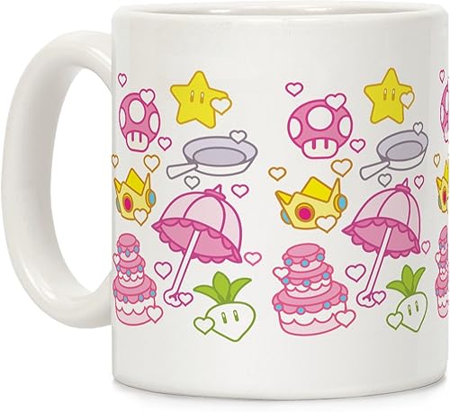 LookHUMAN Peach Inventory Items - Taza de café única para los amantes del café, tazas de café de cerámica con impresión de doble cara y taza para