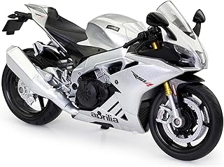 TURBO CHALLENGE - Moto Aprilia RSV4 1000 RR - Druckguss - 029929 - 1/12 - Freilauf-Fahrzeug - Silber - Metall - Kinder Spielzeug - Geschenk - Ab 3 Jahren