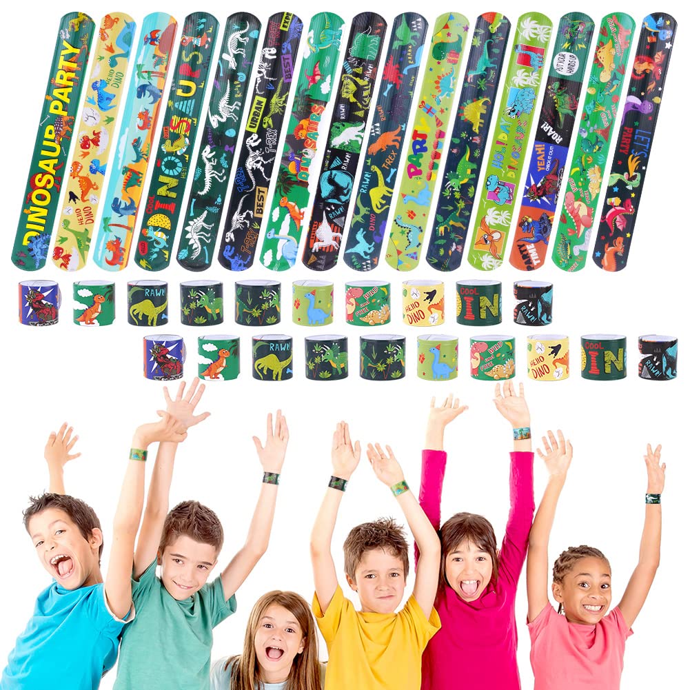 flintronic Braccialetti Slap, 30Pezzi Slap Bracelets, Bracciali a Scatto, Schiaffo Bracciali Gadget per Compleanno Festa Bomboniere Regalo per Bambini Ragazze Ragazzi