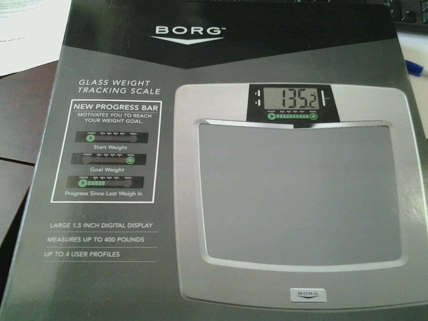 Borg Glass Weight Tracking Scale