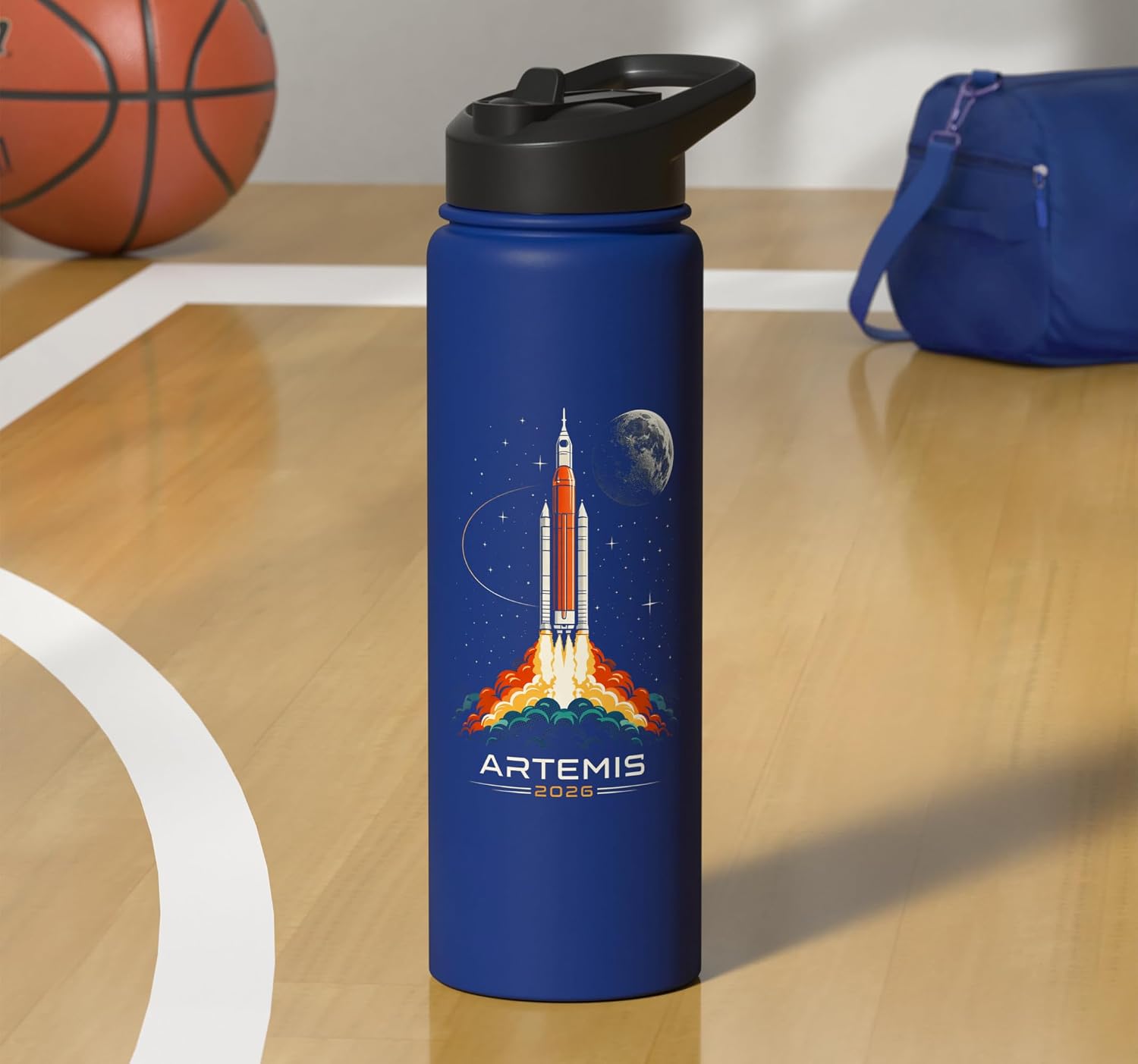 Artemis II Space Rocket Launch Mission To The Moon Artemis 2 Stainless Steel Insulated Water Bottle