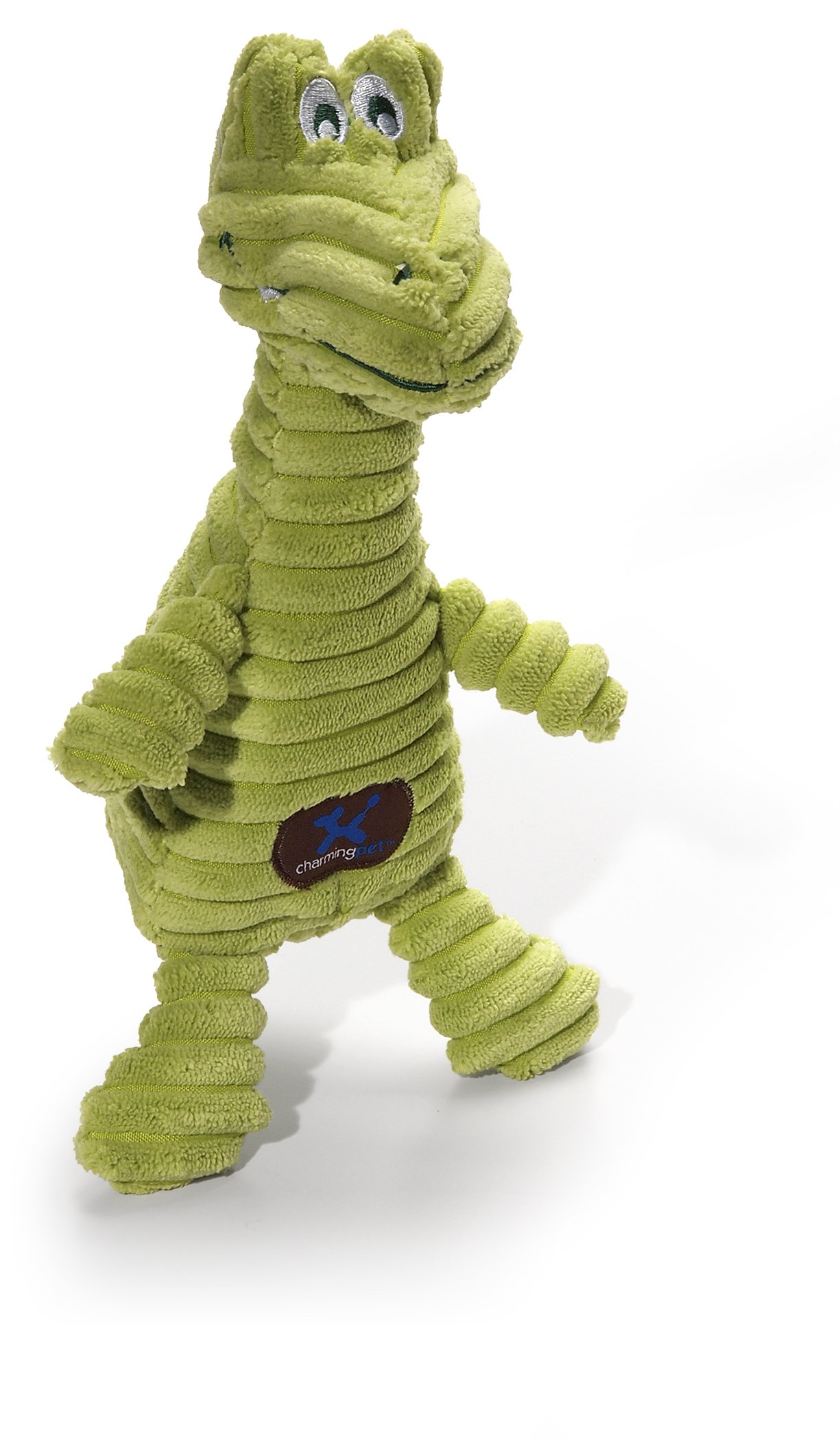 Charming Pet Squeakin' Squiggles Gator Plush Dog Toy