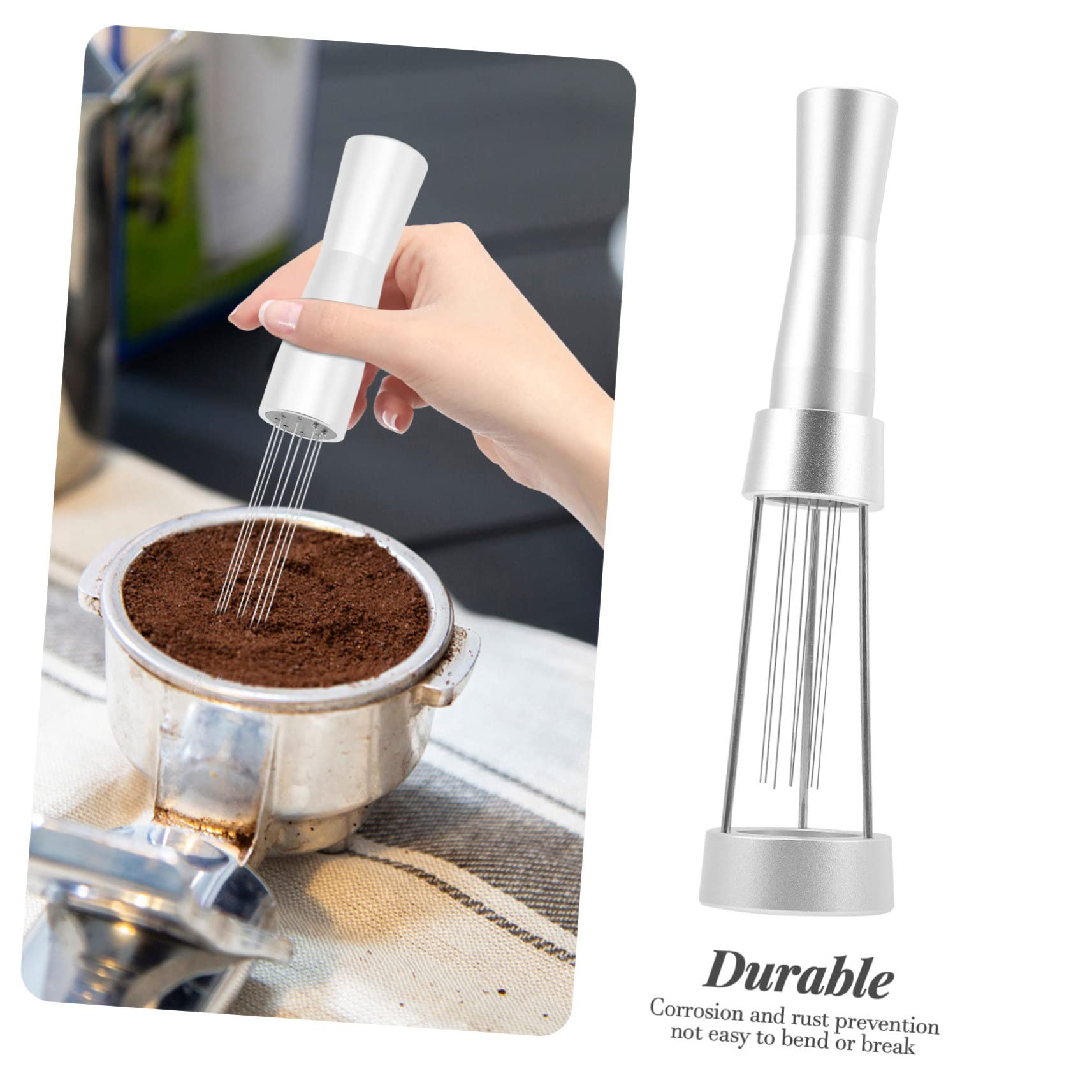 PRETYZOOM Coffee Diffuser Coffee Powder Stirrer Espresso Ground Coffee Stirring Tool Espresso Tools Wdt Tool Espresso Coffee Stirrer Coffee Stirrers Stainless Steel Auxiliary Aluminum Alloy