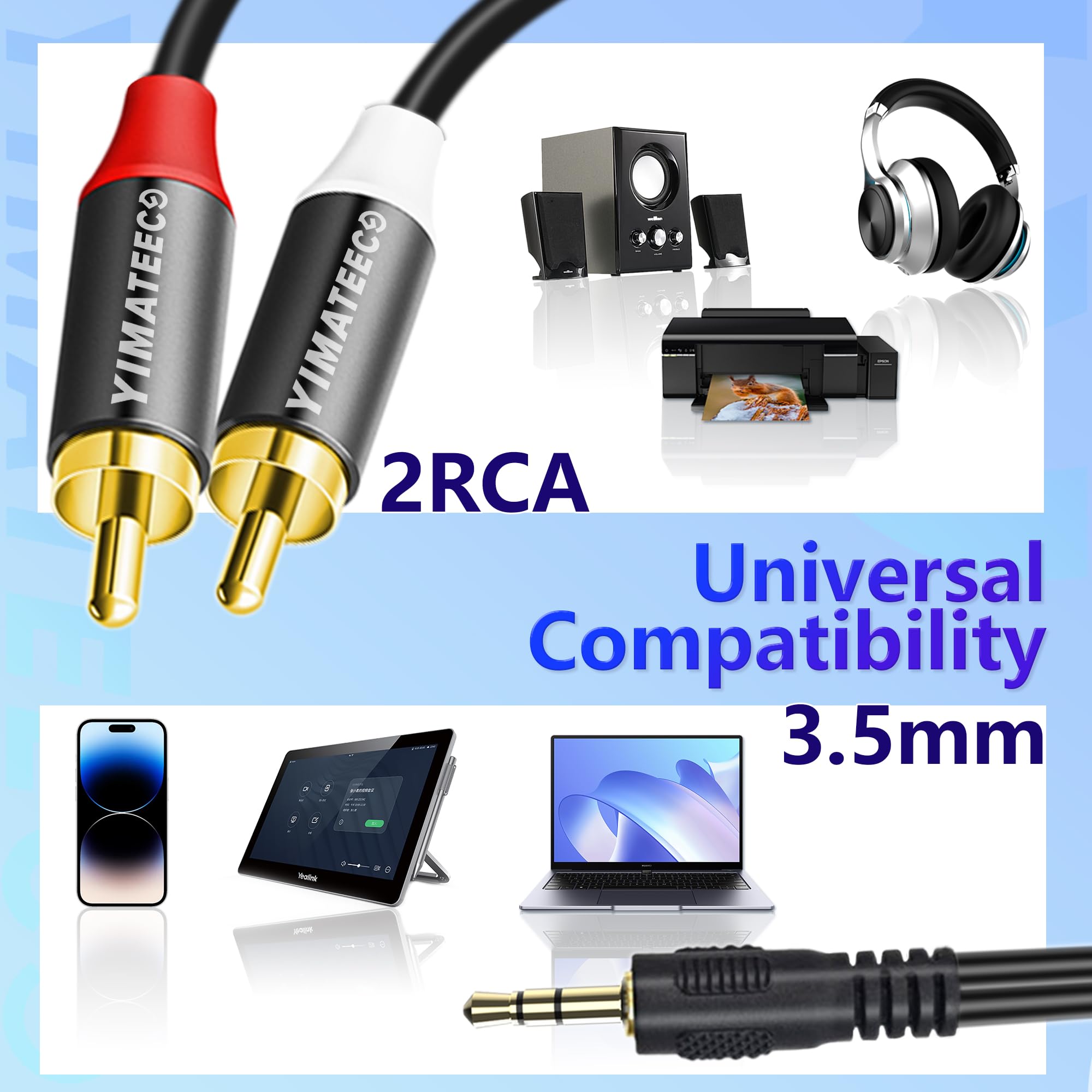 YIMATEECO RCA to 3.5mm Audio Cable - Image 4