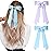 Aileam 2PCS Silky Satin Hair Bows Hair Clip Blue Purple Hair Ribbon Ponytail Holder Accessories Slides Metal Clips Hair Bow for Women Girls Toddlers Teens Kids