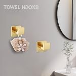 5-Piece Brushed Gold Towel Bar Set Bathroom Hardware Set Upgraded Toilet Paper Holder with Shelf Towel Holder Set for Bathroom Stainless Steel Wall-Mounted Towel Racks Set 23.6in