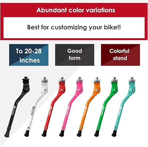 Miniatura 10 de GORIX Soporte para bicicleta lateral de montaña, ajustable, portátil, (GX-KC22AAJ-Z (edición global))