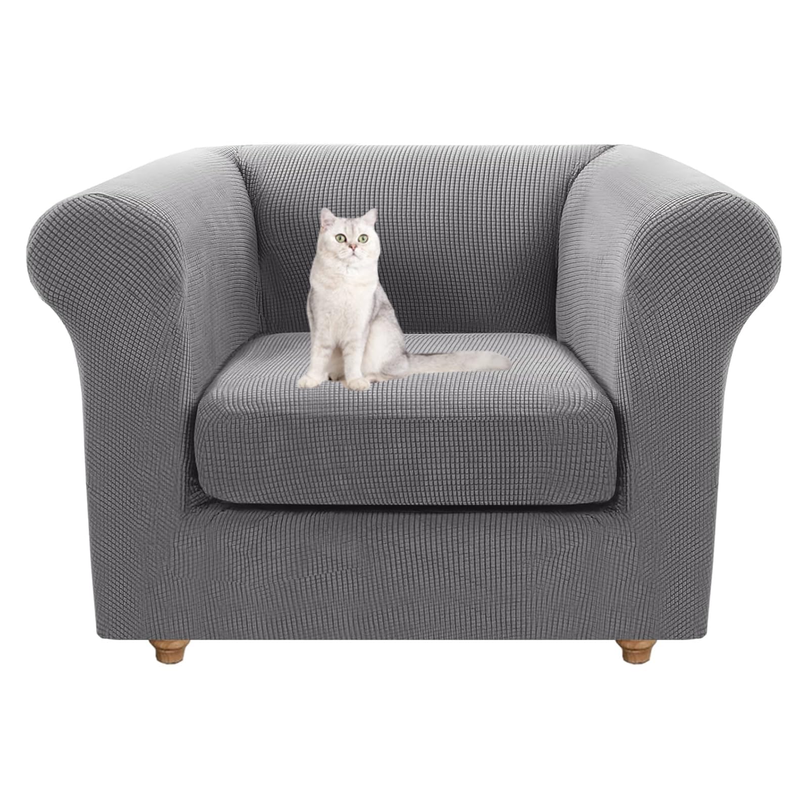 Housse de canapé Chesterfield Spx extensible pour rénover un fauteuil incurvé usé