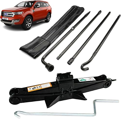 Kit de herramientas de repuesto para Ford F-150 2002-2014, juego de llaves de repuesto de acero resistente con bolsa y gato de tijera de 2 toneladas