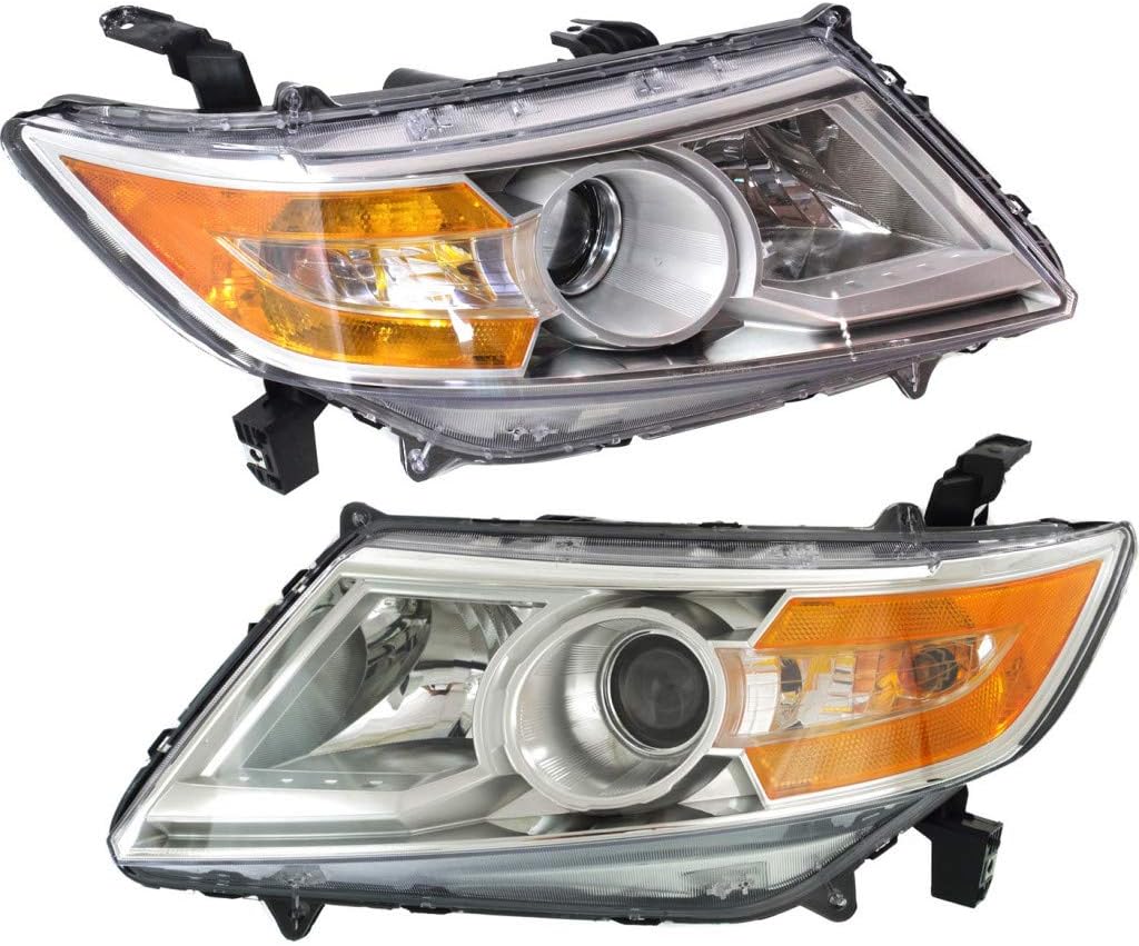 CarLights360: For 2011 2012 2013 Honda Odyssey Headlight Assembly Driver and Passenger Side CAPA Certified w/Bulbs - Replaces HO2502142 HO2503142