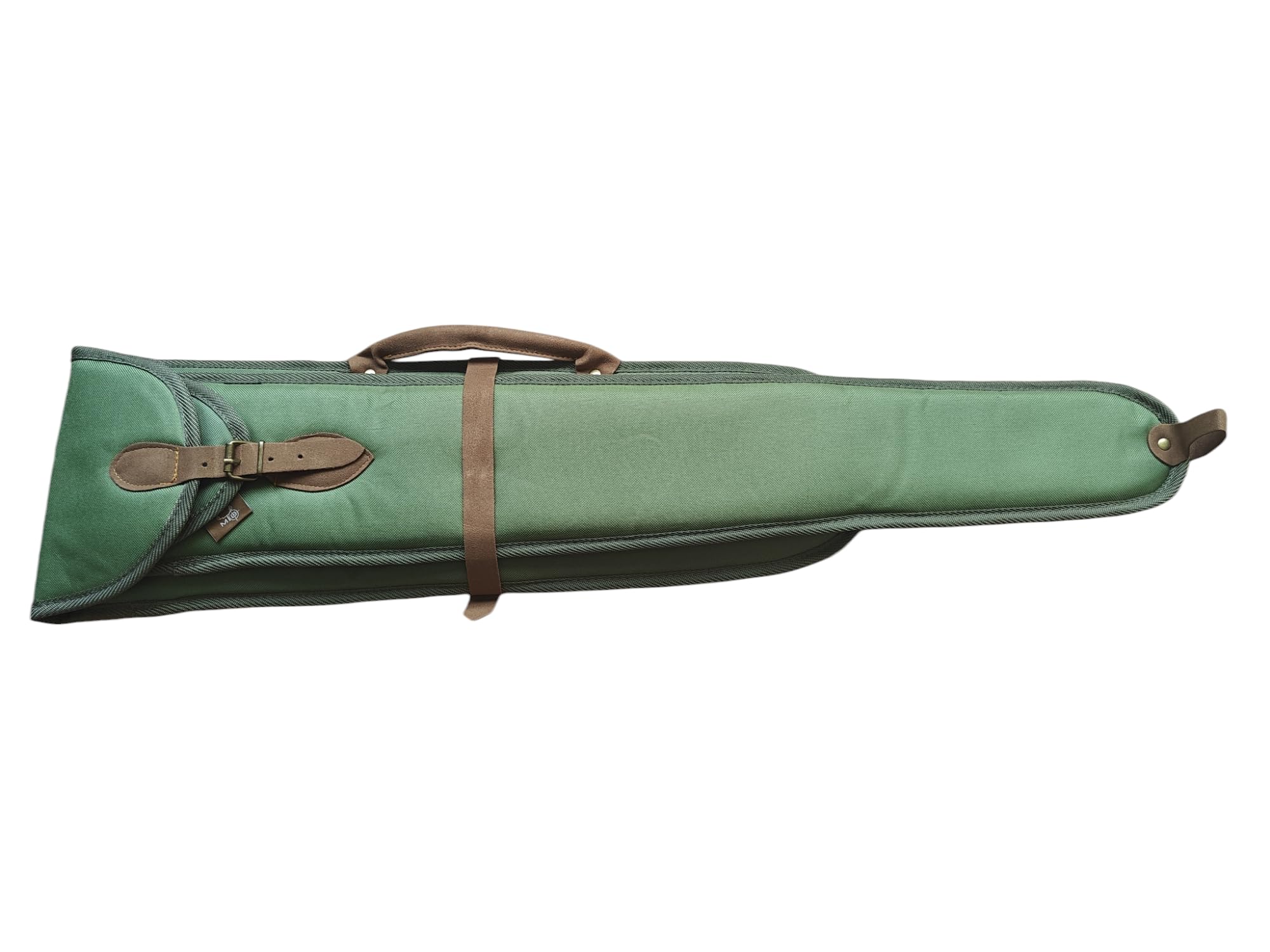 Parabellum Funda de Lona Verde para Escopeta paralela o superpuesta desmontada. Imterior con Borreguillo.