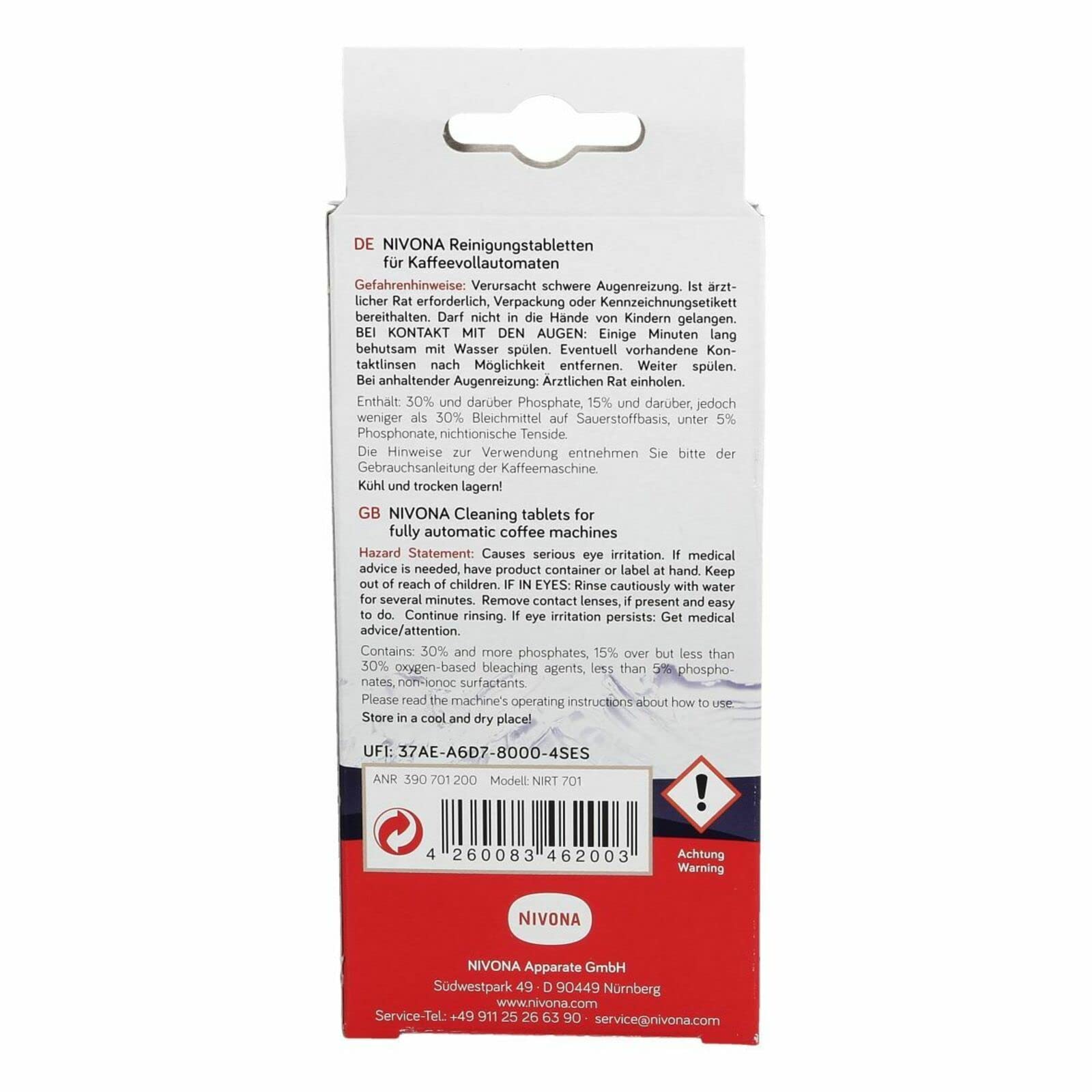 LUTH Premium Profi Parts Compatible con pastillas de limpieza Nivona NIRT701 para cafetera CafeRomatica, 10 unidades