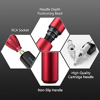 Wireless　tattoo machine set 　刺青 Amazon | プロのタトゥーマシン ワイヤレスタトゥーマシン