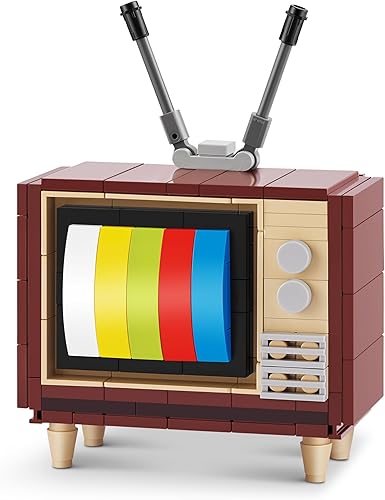 Miniatura 4 de MAX Colección Premium Retro Building Bricks (Televisión) de ZURU, ladrillos de construcción para adolescentes, adultos y coleccionistas. Construye,