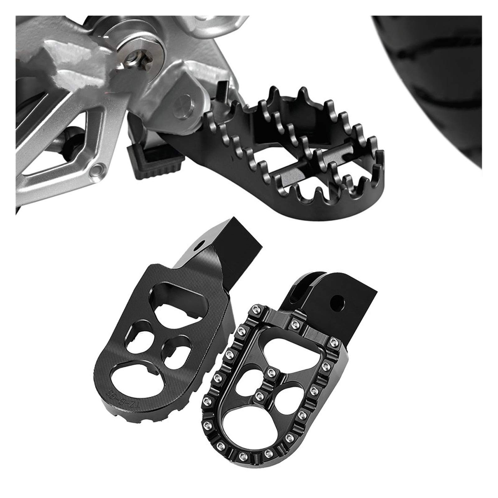Estriberas Pedales De Estriberas Anchas De Palanquilla Negra CNC para R1200GS LC para ADV F750GS F850GS Estriberas R 1200 para GS para Aventura Estriberas Clavijas