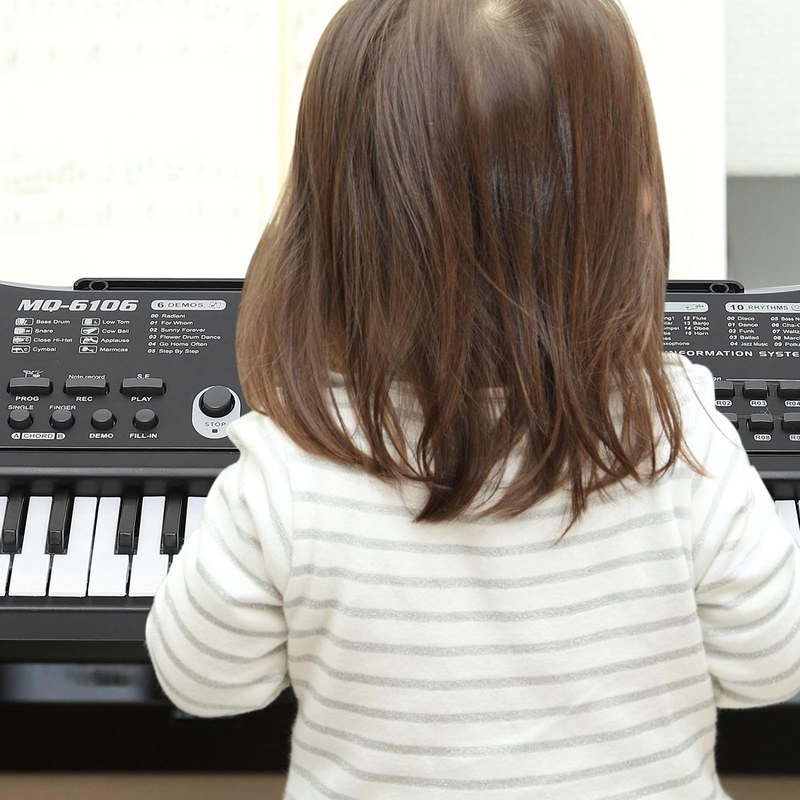 GALPADA Teclado de Piano Electrónico para Niños Reconocimiento de Voz y Diseño de Múltiples Teclas en Material Abs, Juguete Musical Educativo para Aprendizaje Temprano