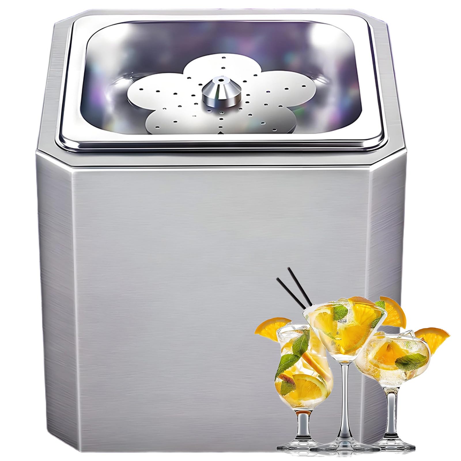 Enfriador De Co2 para Vasos Y Copas, Cuerpo De Acero Inoxidable, Enfriador InstantáNeo De 600 Tazas por Hora para Vino, para Uso DoméStico Y Comercial