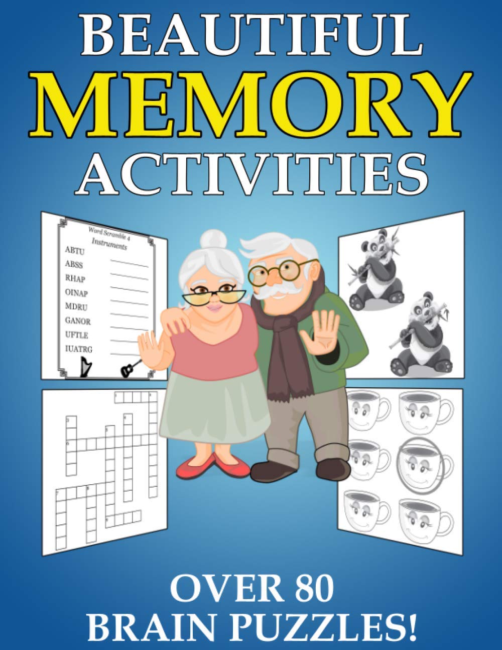Beautiful Memory Activities: Over 80 Brain Puzzles (For Memory Loss Adults): 1 (Active Minds Puzzles for Seniors)