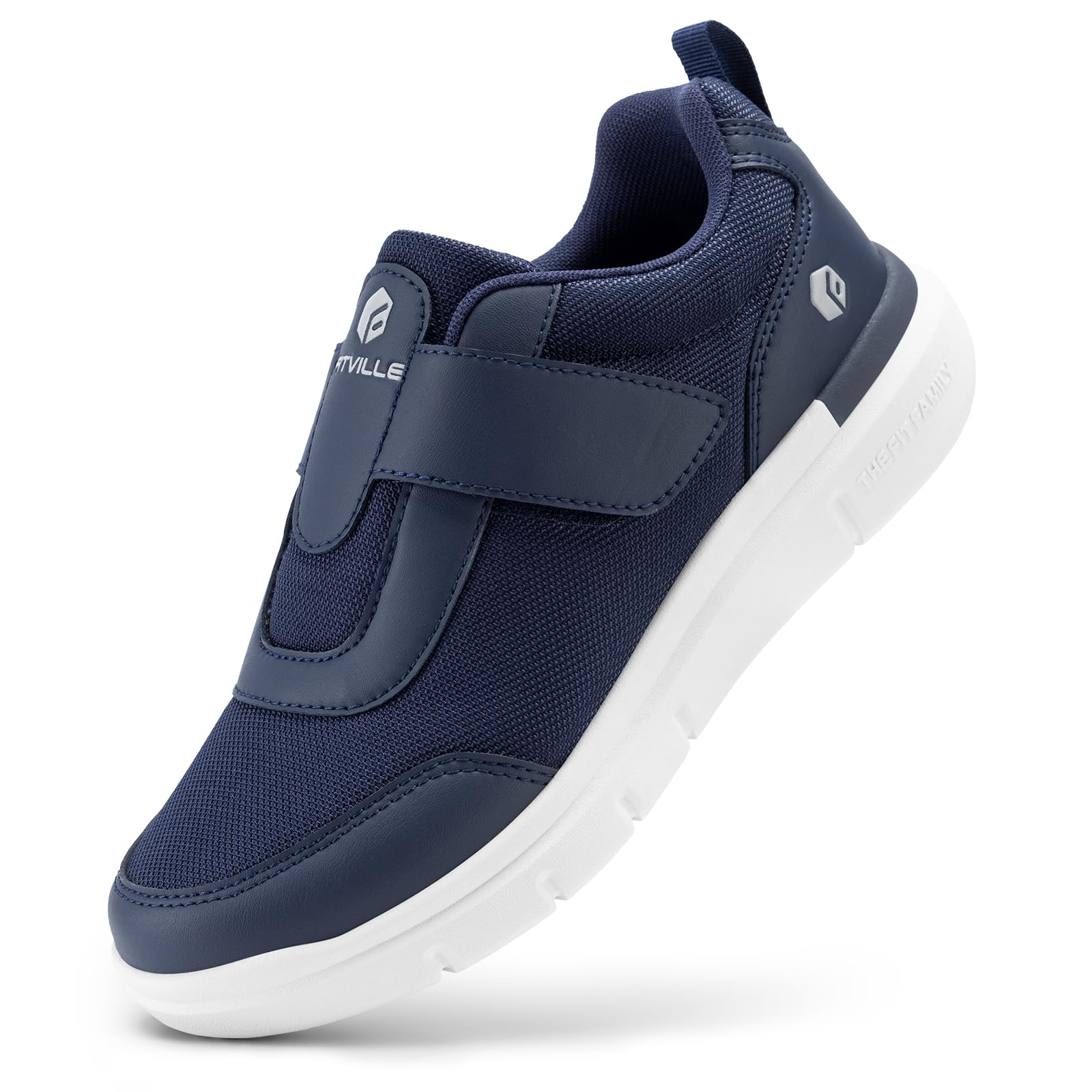 FitVille Scarpe Uomo Extra Larghe Scarpe Casual Sneaker per Piedi Sensibili Regolabili con Chiusura a Strappo