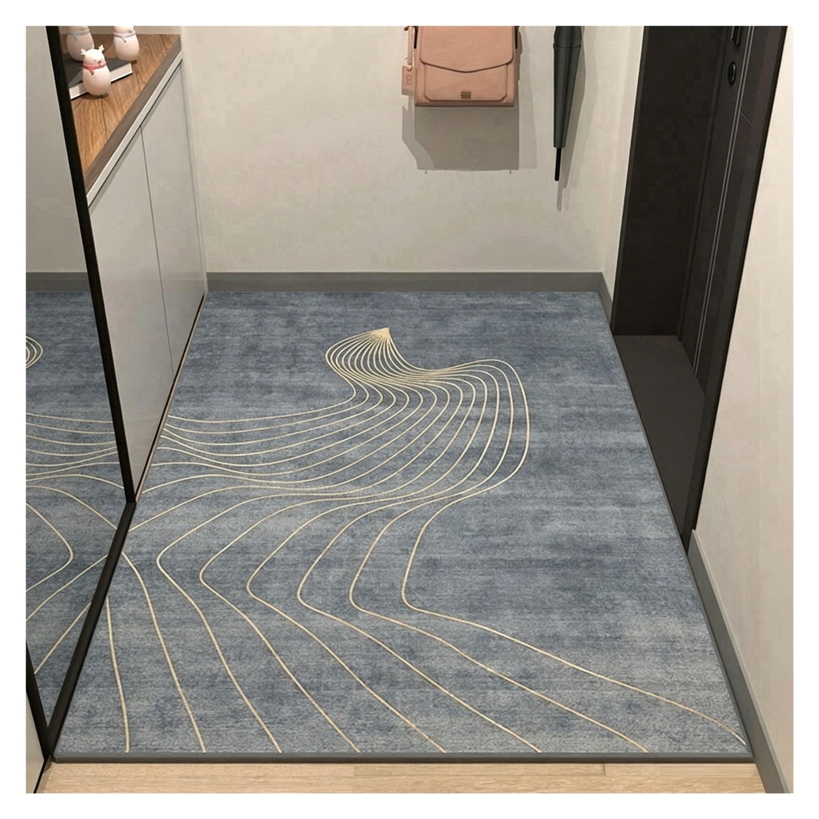 Tapis carré antidérapant pour éviter les glissades dans l'entrée ou le bureau