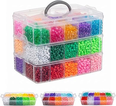 novelinks 11000Pcs Pony Beads Bulk 30 Colors for Kandi Bracelets Making