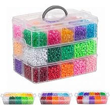novelinks 11000Pcs Pony Beads Bulk 30 Colors for Kandi Bracelets Making