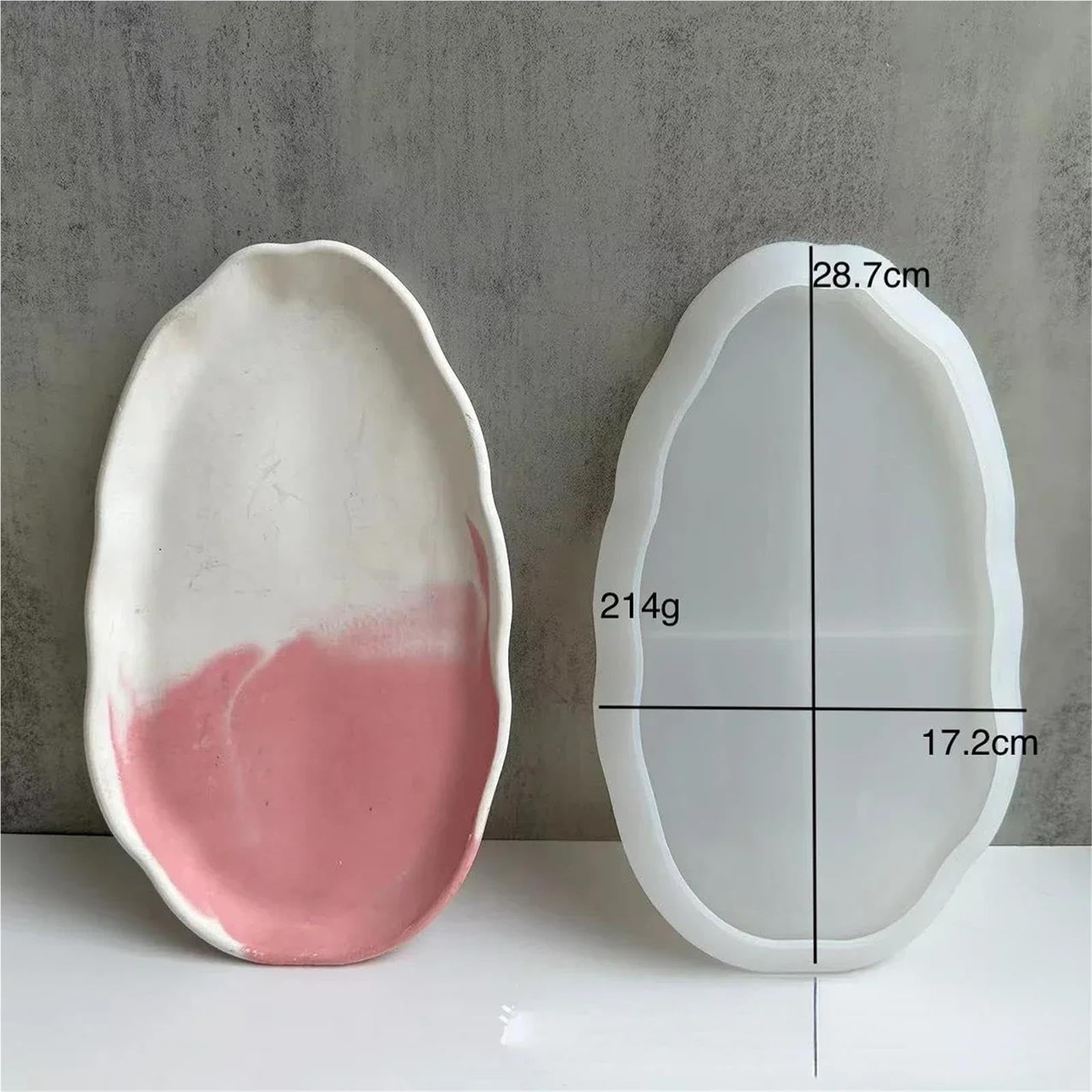 Stampi in Silicone per Ali d'Angelo Stampo in Silicone for Vassoio for Ceppo di Albero. in Gesso for stoccaggio Irregolare(17.2 * 28.7cm)
