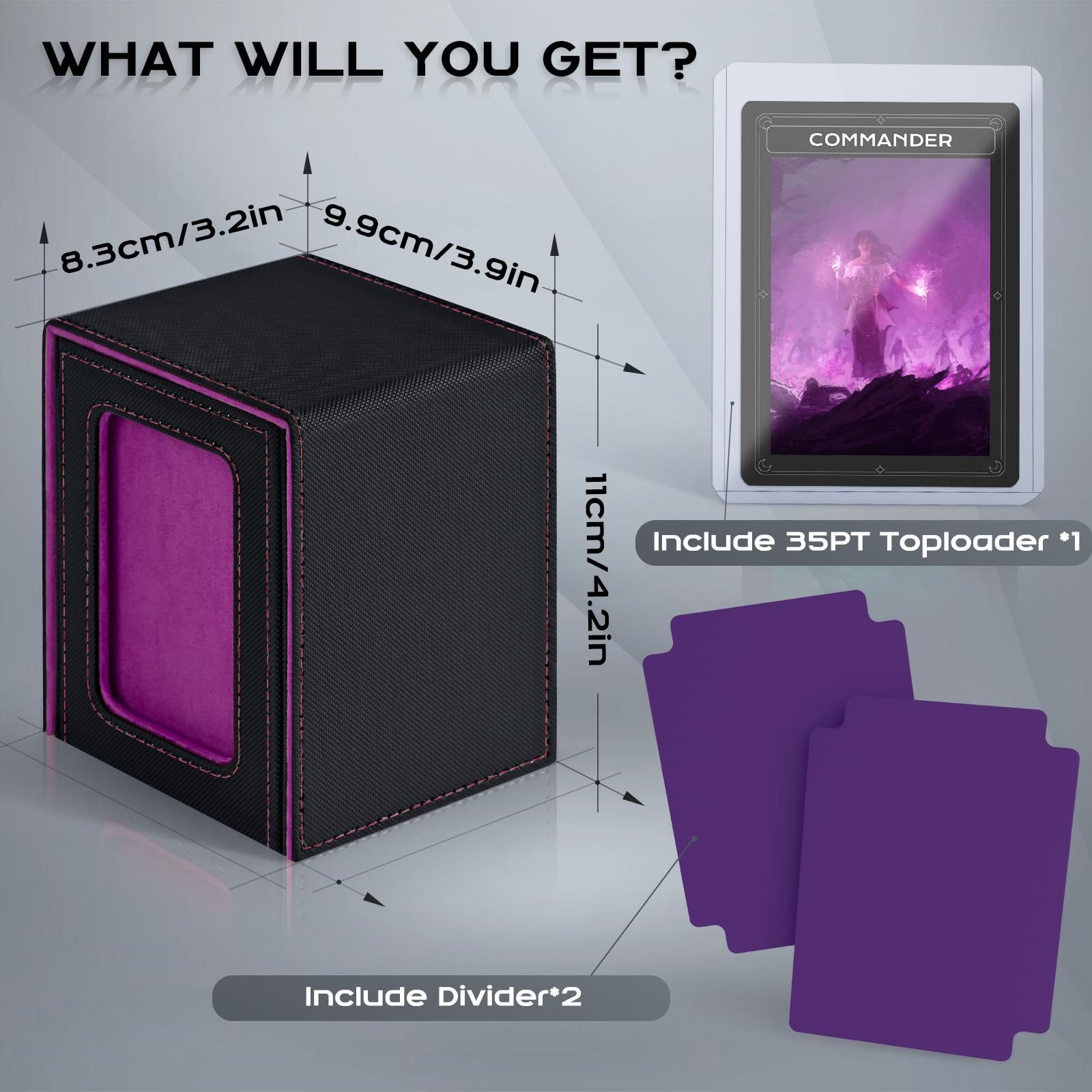 ZLCA MTG Deck Box with Commander Window Display - Image 2