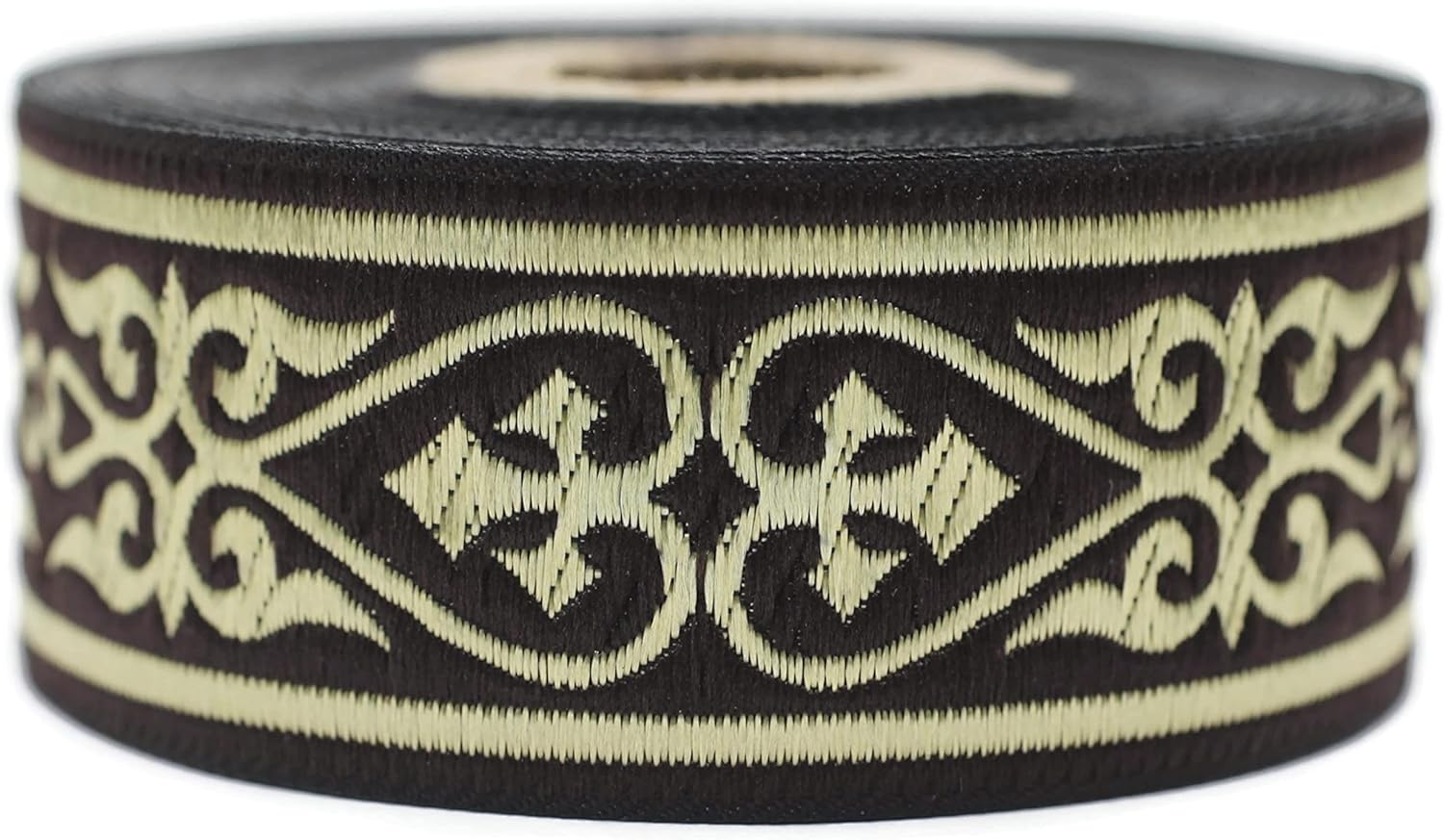 11 Yard 1.37 inch Celtic Knot Metallic Gold Jacquard Ribbon Trim Embroidery Tapes Woven Band for Costume Home Decor and Clothing 35068