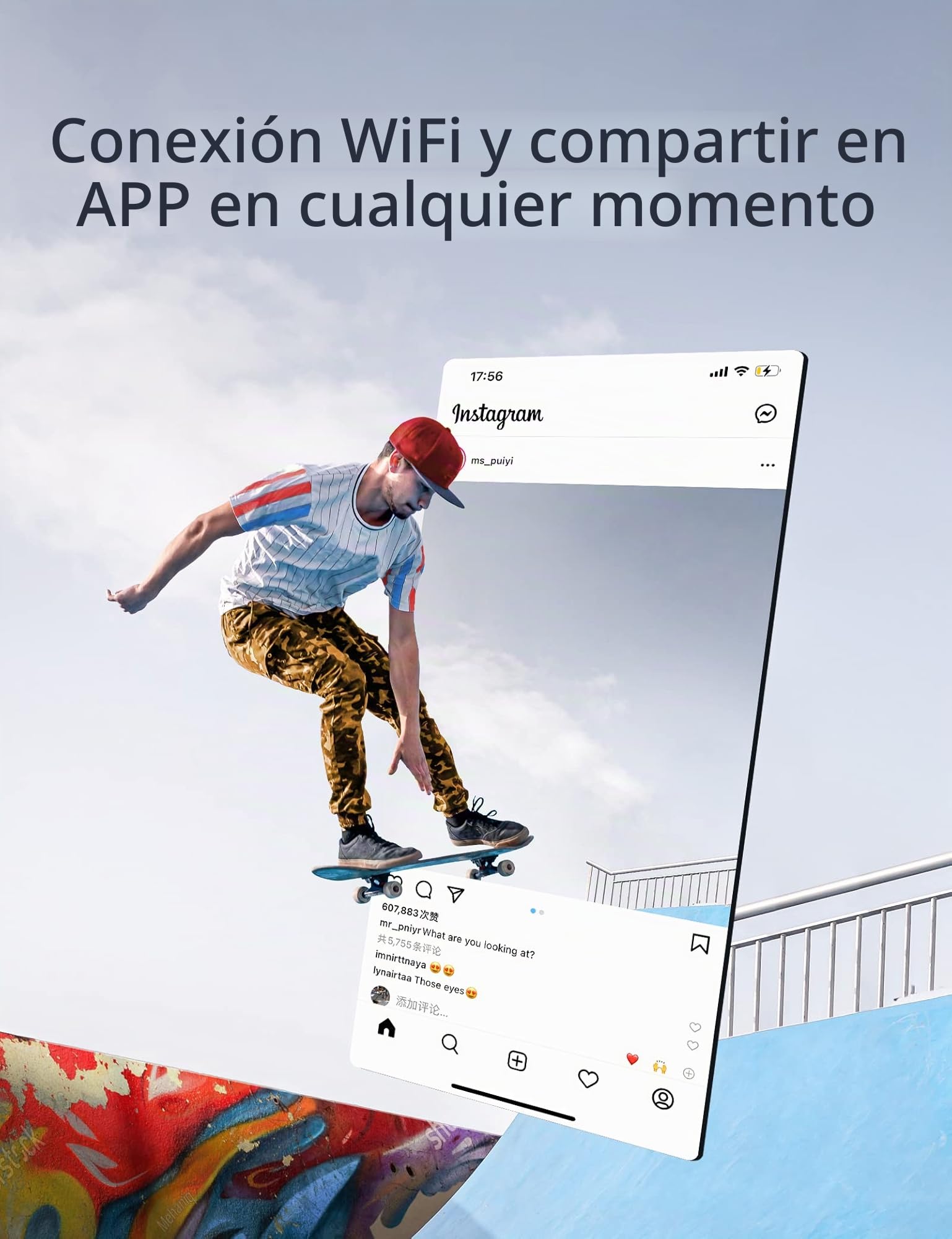 WOLFANG Cámara Deportiva GA400 4k 60FPS 24MP, 8M Barebones Cámara Deportiva con Pantalla Táctil Resistente al Agua 40m Cámara Subacuática WiFi PCcam Videocámara EIS Shakeproof Cámara de Casco