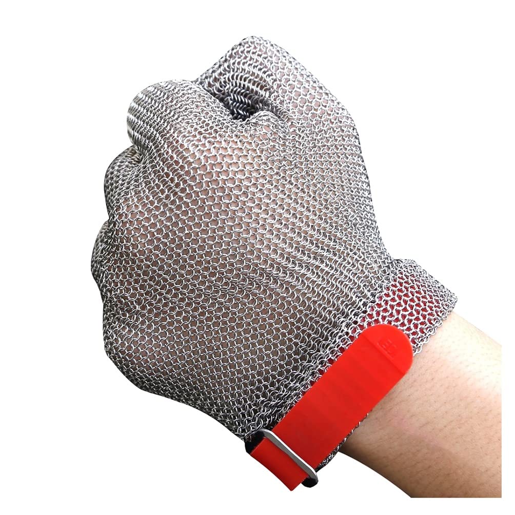 Guantes Resistentes a Cortes Guantes De Carnicería Resistente Al Corte De Acero Inoxidable, Taller De Máquinas Trabajo De Seguridad Guantes De Cadena De Cadenas, Jardinería Guantes Antideslizantes Res