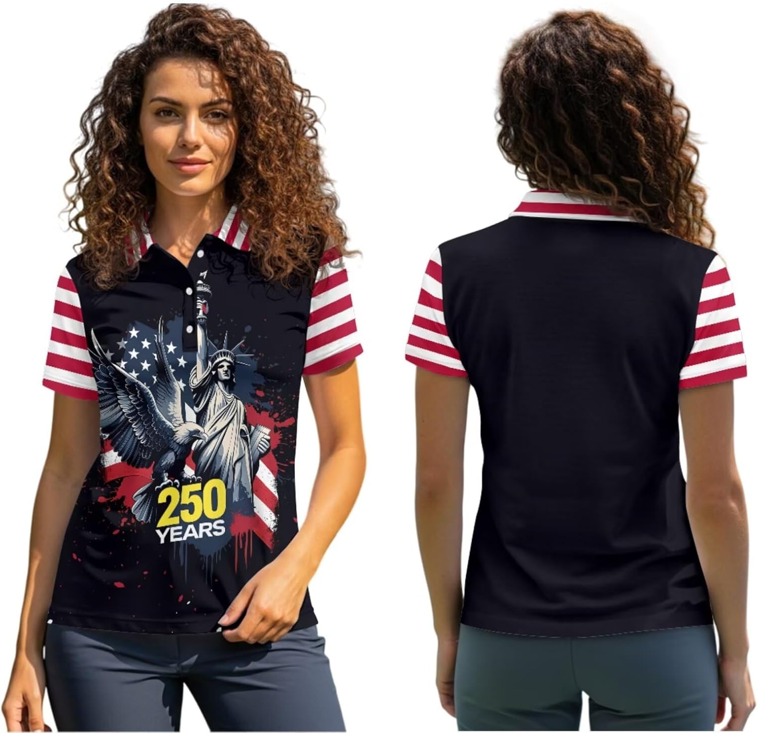 Women's Golf Shirts with Visor Set Short Sleeve Golf Polo Shirts for Women Lightweight Athletic Tops
