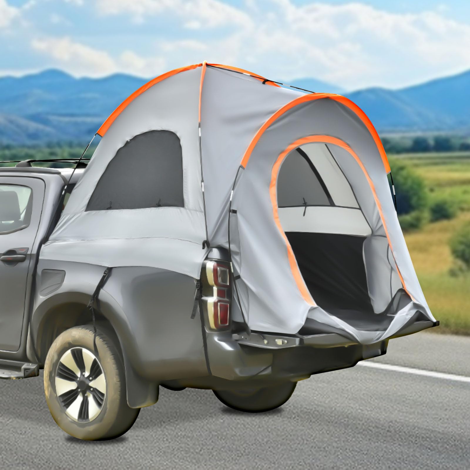Deinungen Truck Bed Tent,Pickup Truck Tent with Carry Bag, Oxford cloth 2 Person Camping Tent for Camping Traveling Outdoor Activities