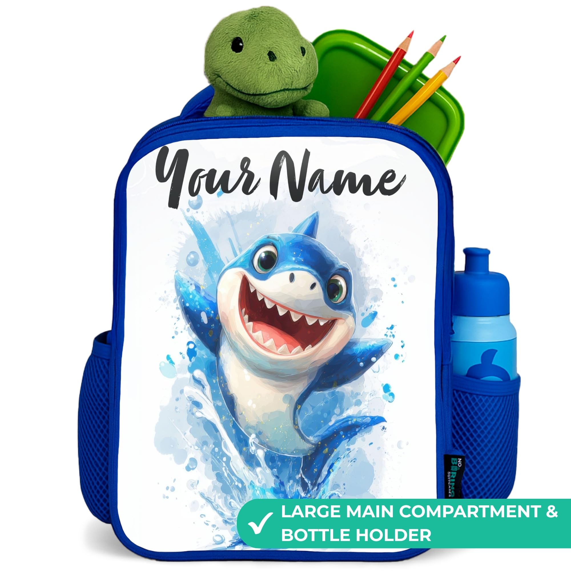 NoBoringSuitcases© Zaino Per Bambini Da Viaggio Blu Piccolo Zainetto | 8L - Bambino Backpack Zaini Scolastici Ragazzi In Età Prescolare Colorato School Bag