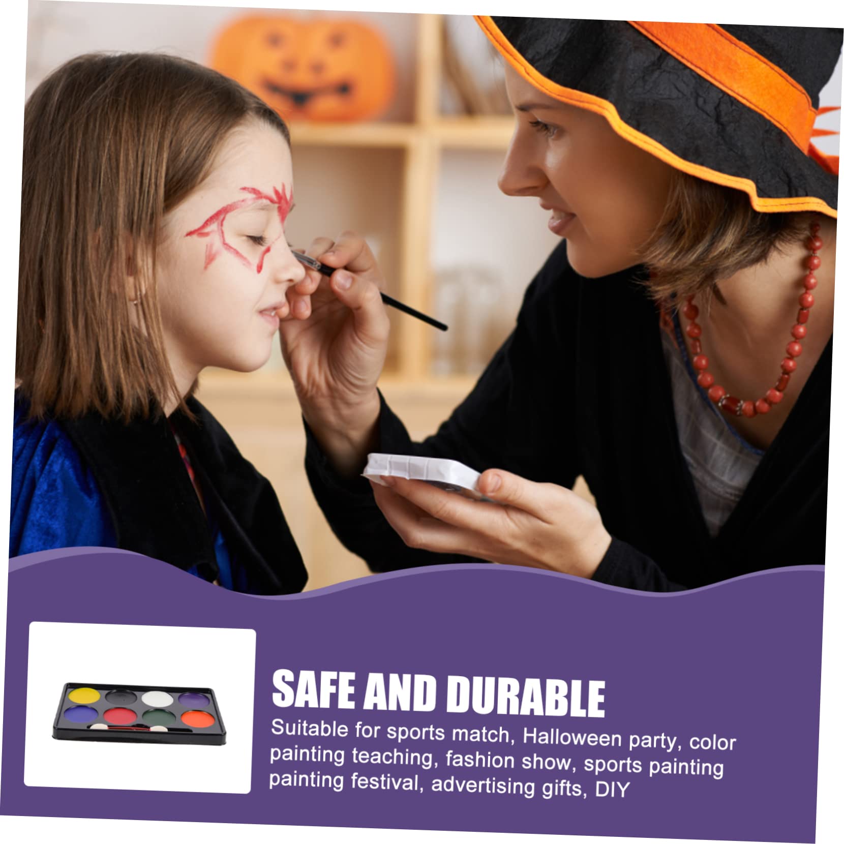 NUOBESTY 5 Set Dipinto Per Kit Per La Pittura Del Viso Strumento Per Il Trucco Del Festival Facepaint Vernice Per Il Corpo Del Viso Vernice Per Trucco Lavabile Colorful 4 Pezzi * 5