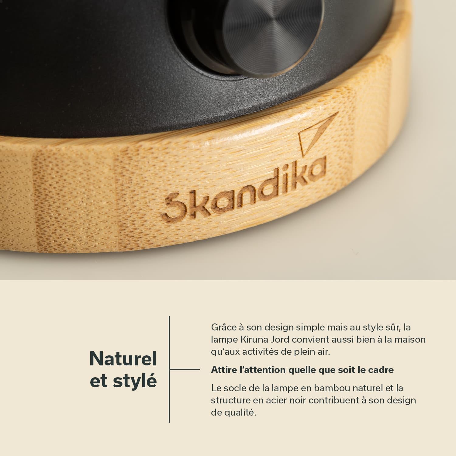 Skandika Lampe LED Kiruna | Lampe de Camping rétro Outdoor avec powerbank, intensité réglable, sans Fil, Batterie, Rechargeable, USB, Blanc Chaud et Froid, 75h d'éclairage
