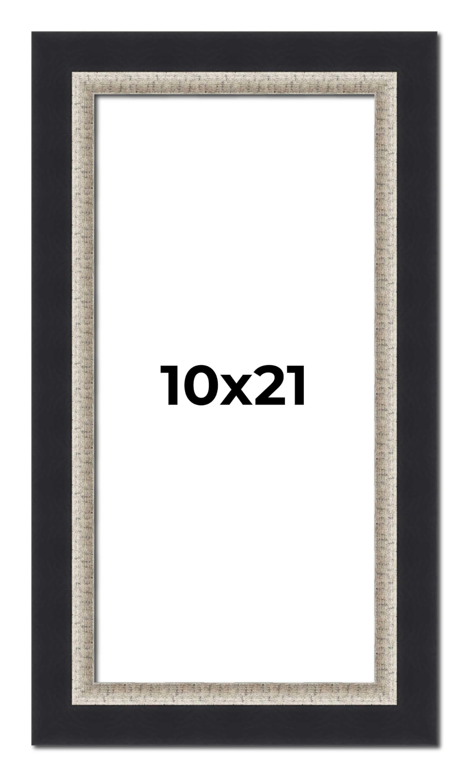 Amazon.com: 10x21 Frame Black Real Wood Picture Frame Width 2.25