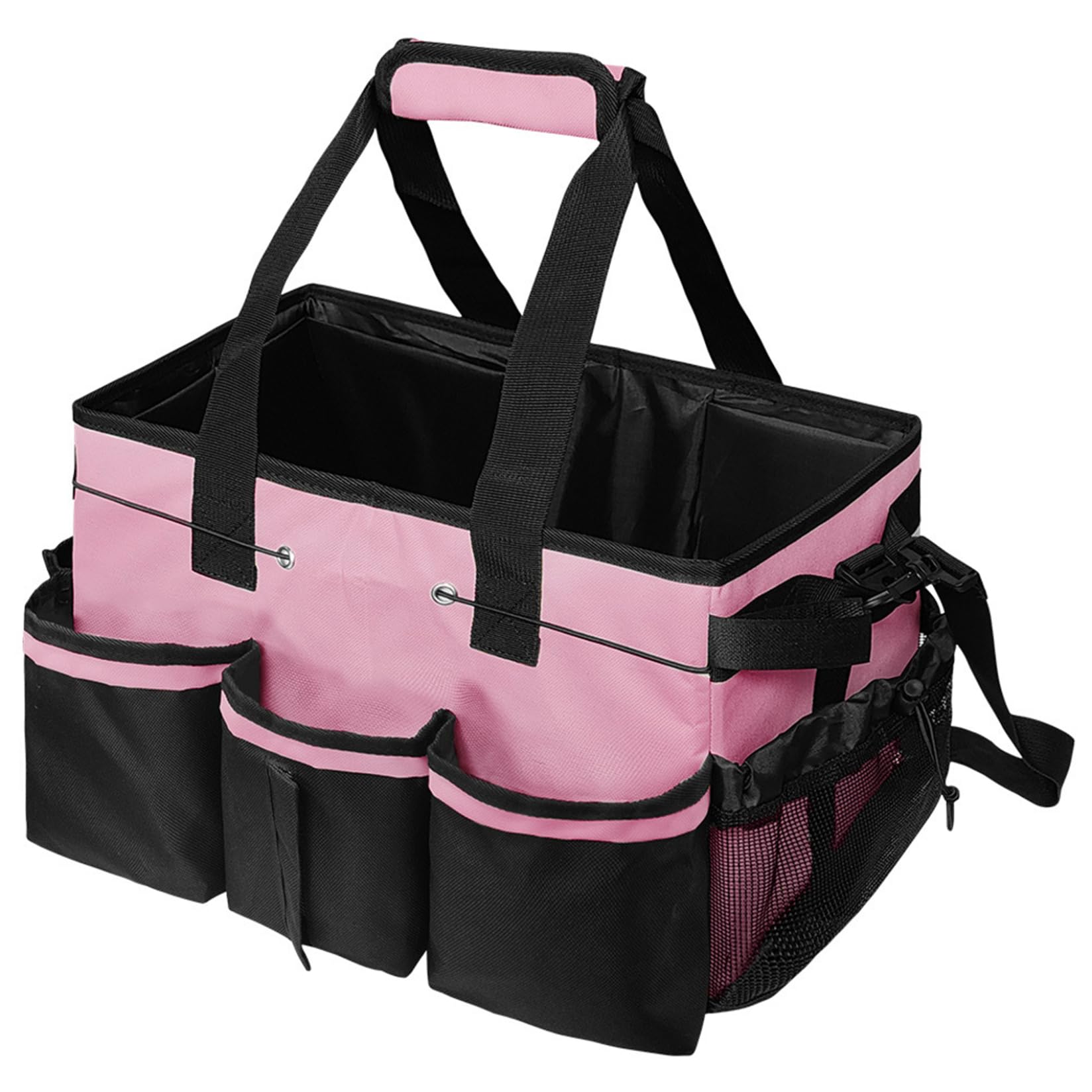 Sac de nettoyage voiture et maison en nylon avec bretelles pratiques pour ranger