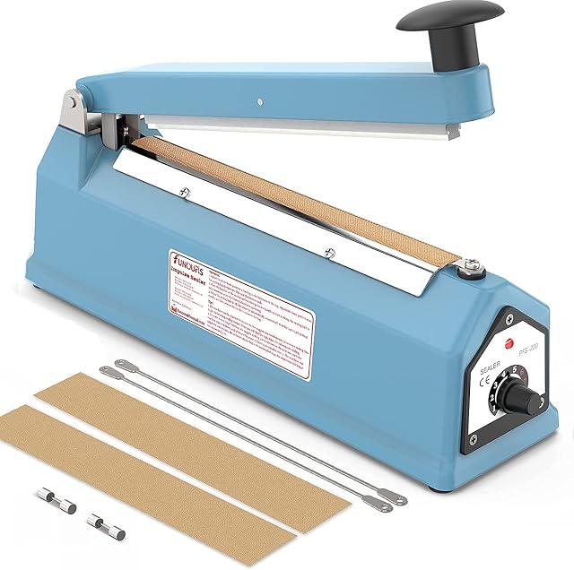 Heat Sealer 200mm, Impulse Bag Sealer Sealing Machine Packing Seal Closer Fresh Handheld Sealer