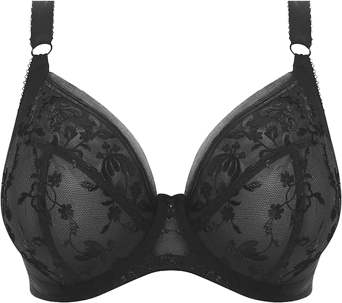 Elomi Womens Roxanne Sexy Sheer Vinyl-Look Underwired Plunge Bra - Image 4