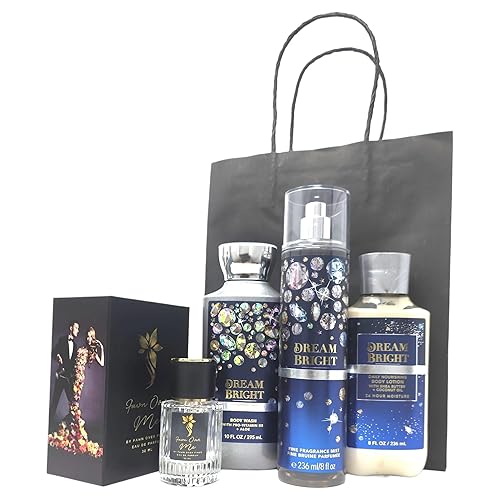 El paquete de regalo Bath and Body Dream Bright incluye perfume Fawn Over Me y bolsa de regalo (Dream Bright - loción, gel, niebla)