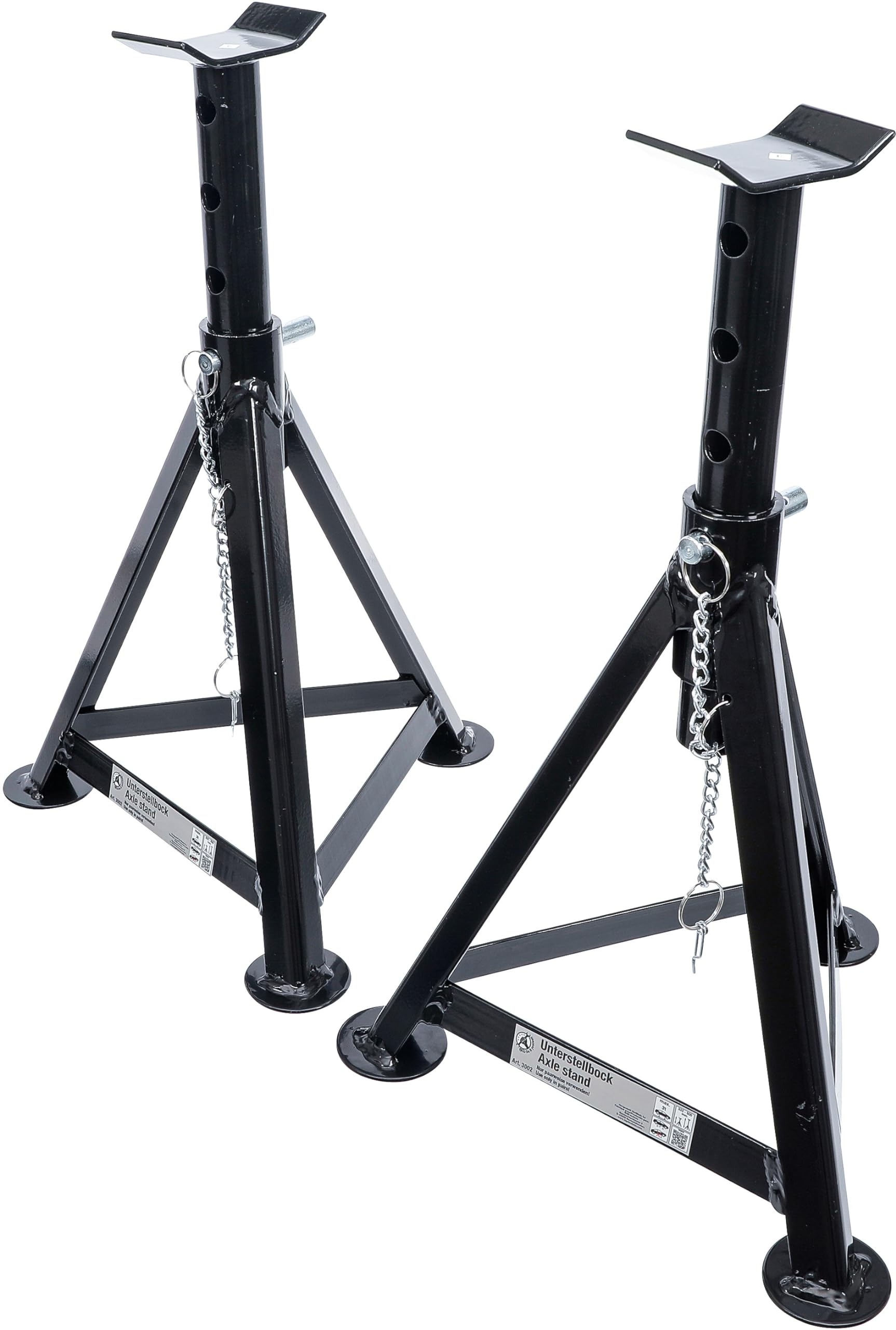 BGS Diy 3002 | Unterstellböcke | Traglast 3000 kg/Paar | Hub 335-500 mm | 1 Paar | verstellbar